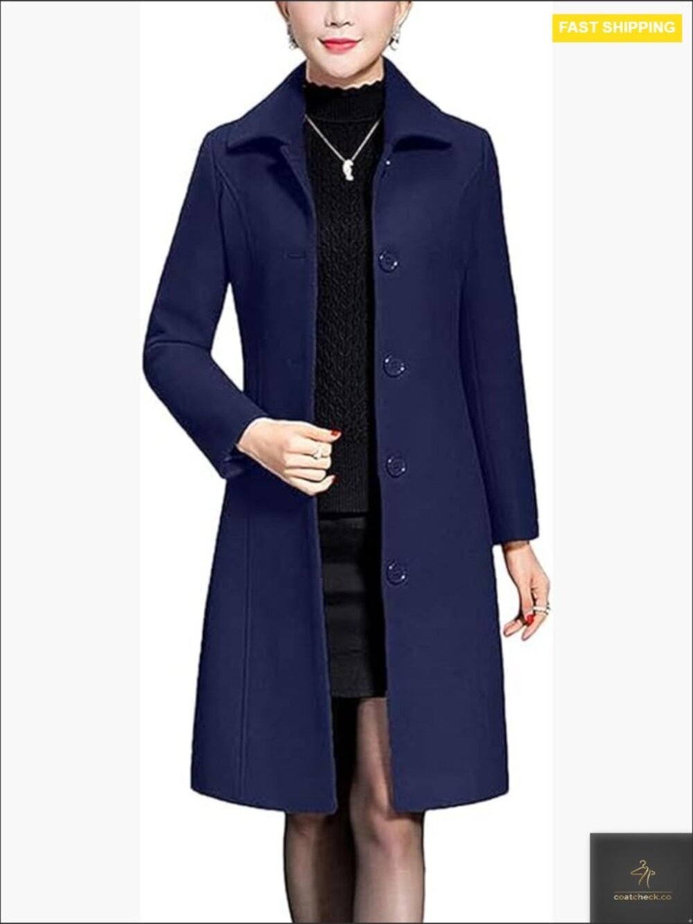 Wool Trench Coat Classic Elegant Minimal Chic Winter Long Overcoat Fitted